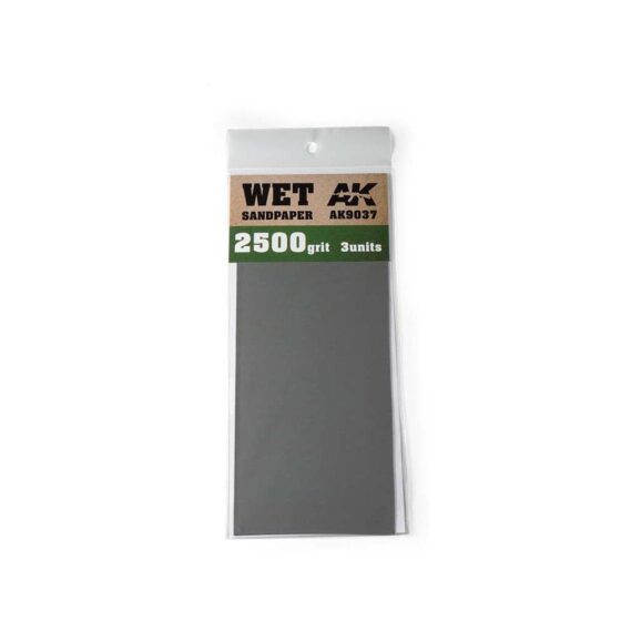 AK Interactive Wet Sandpaper 2500 Grit (3pk) AK-9037 AK Interactive Wet Sandpaper 2500 Grit (3pk) AK-9037