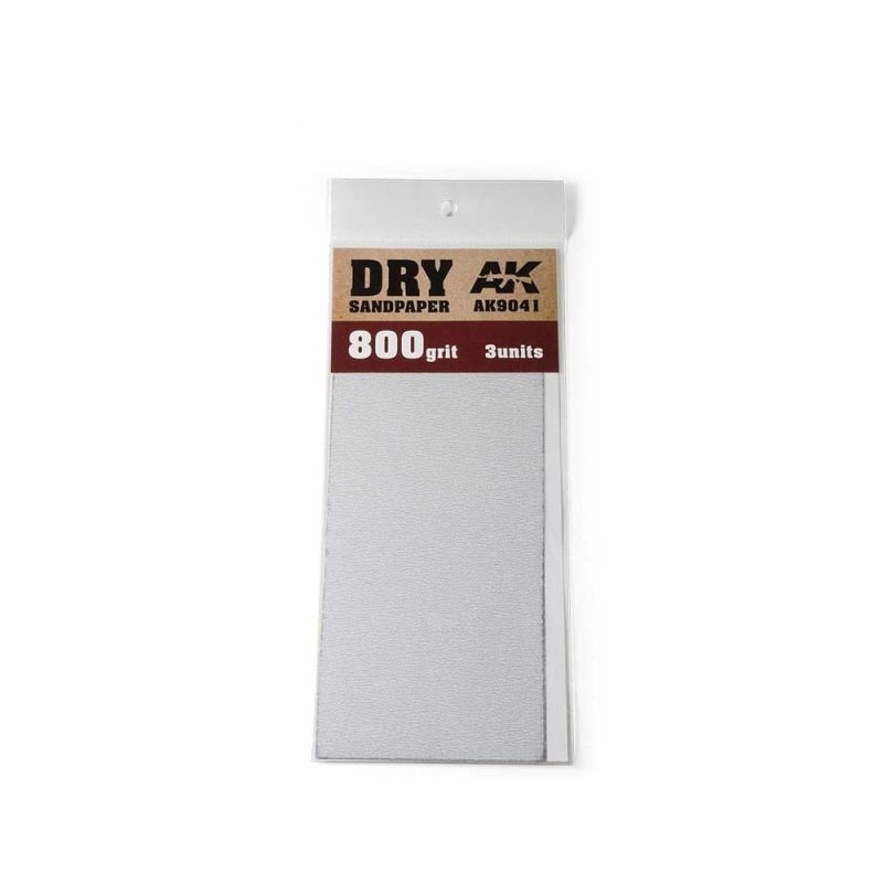 AK Interactive Dry Sandpaper 800 Grit (3pk) AK-9041