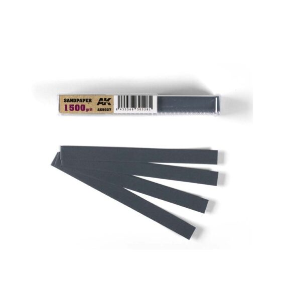 AK Interactive Wet Sandpaper 1500 Grit (50pk) AK-9027 AK Interactive Wet Sandpaper 1500 Grit (50pk) AK-9027