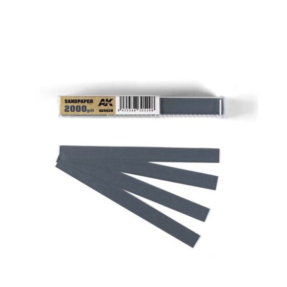 AK Interactive Wet Sandpaper 2000 Grit (50pk) AK-9028 AK Interactive Wet Sandpaper 2000 Grit (50pk) AK-9028
