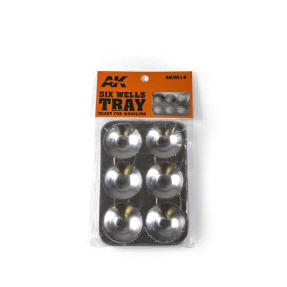 AK Interactive Six Well Palette Tray AK-9014 AK Interactive Six Well Palette Tray AK-9014