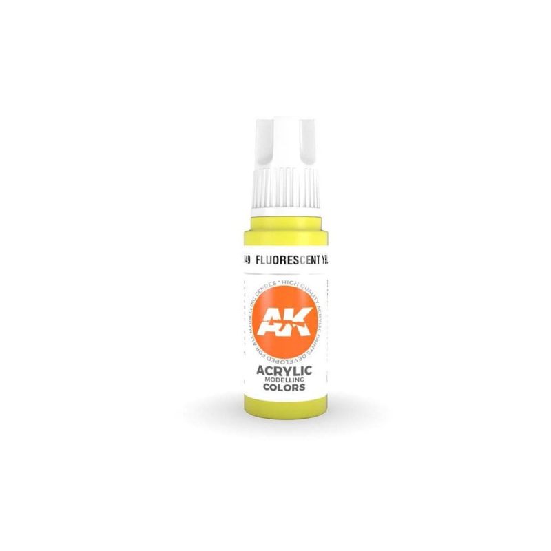 AK Interactive Fluorescent Yellow 3rd Gen Acrylic (17ml) AK-11049
