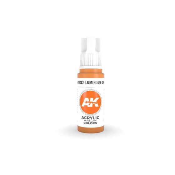 AK Interactive Luminous Orange 3rd Gen Acrylic (17ml) AK-11082 AK Interactive Luminous Orange 3rd Gen Acrylic (17ml) AK-11082