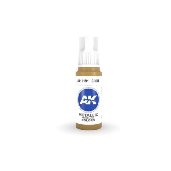 AK Interactive Gold 3rd Gen Acrylic (17ml) AK-11191 AK Interactive Gold 3rd Gen Acrylic (17ml) AK-11191