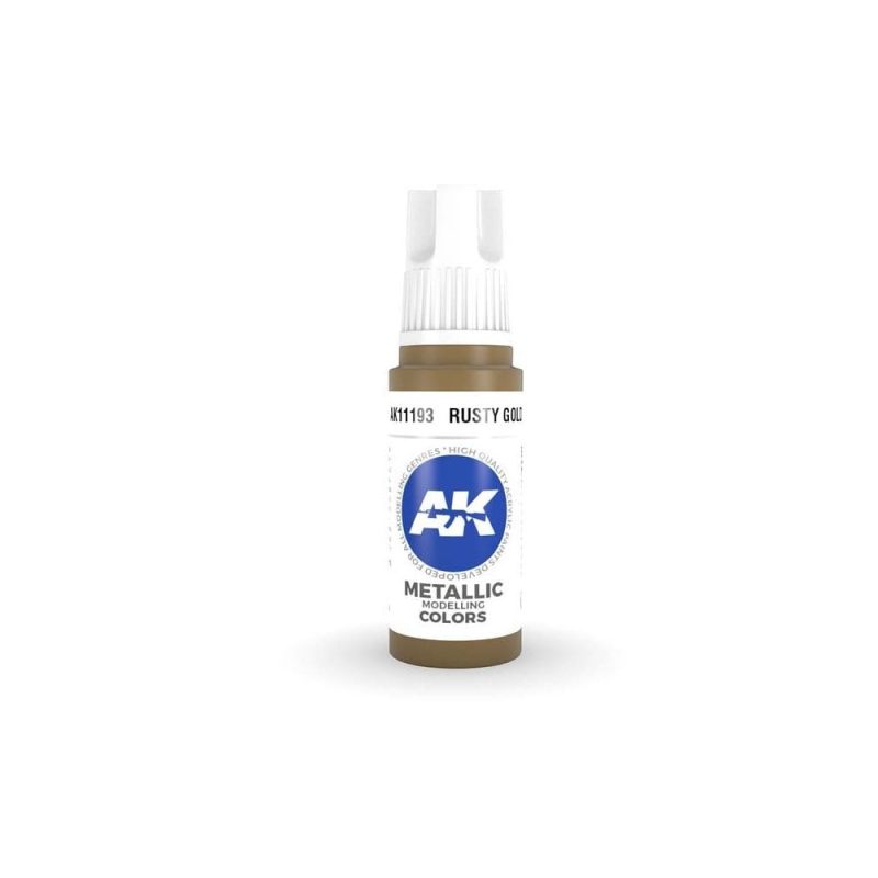 AK Interactive Rusty Gold 3rd Gen Acrylic (17ml) AK-11193