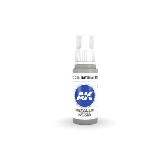 AK Interactive Natural Steel 3rd Gen Acrylic (17ml) AK-11210