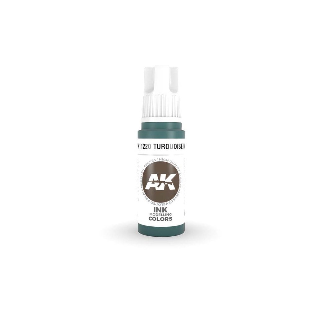 AK Interactive Turquoise Ink 3rd Gen (17ml) AK-11220 AK Interactive Turquoise Ink 3rd Gen (17ml) AK-11220