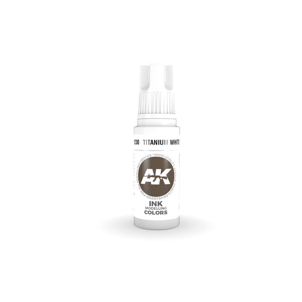 AK Interactive Titanium White Ink 3rd Gen (17ml) AK-11230 AK Interactive Titanium White Ink 3rd Gen (17ml) AK-11230