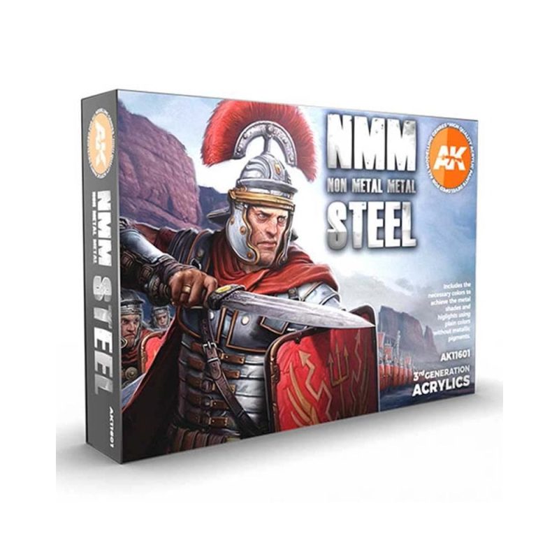 AK Interactive Non Metallic Metal: Steel 3rd Gen Acrylic Set AK-11601