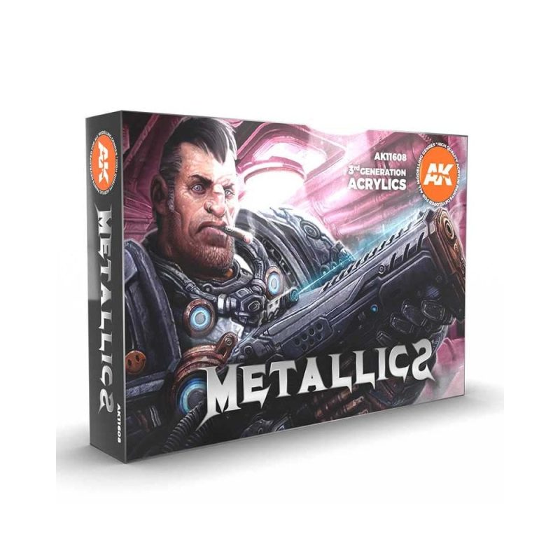 AK Interactive Metallics Colurs 3rd Gen Acrylic Set AK-11608