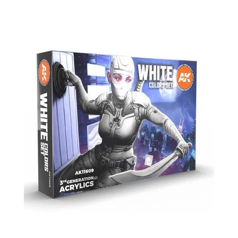 AK Interactive White Colurs 3rd Gen Acrylic Set AK-11609
