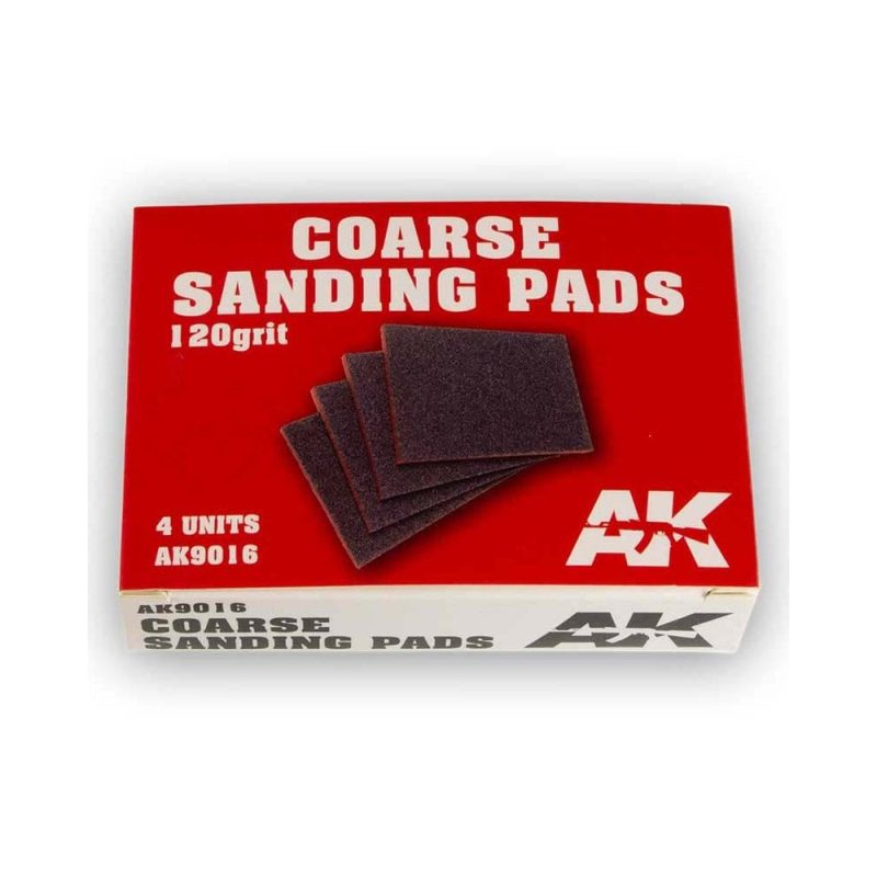 AK Interactive 120 Grit Coarse Sanding Pads (4pk) AK-9016