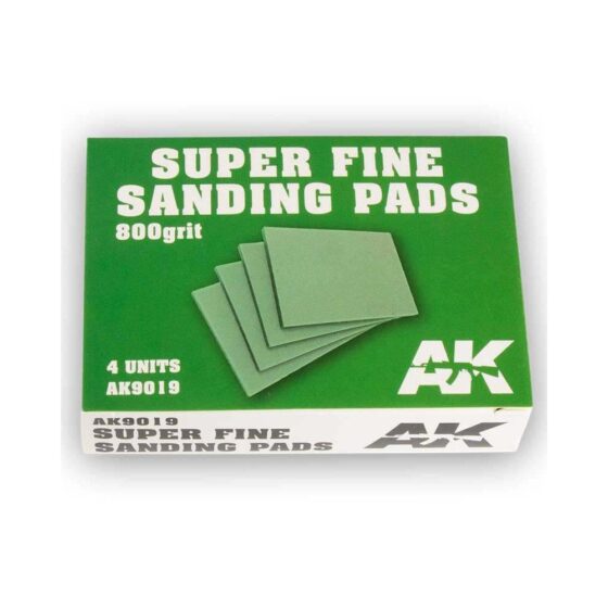 AK Interactive 800 Grit Super Fine Sanding Pads (4pk) AK-9019 AK Interactive 800 Grit Super Fine Sanding Pads (4pk) AK-9019