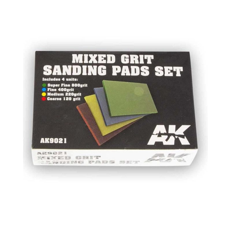AK Interactive Mixed Grit Sanding Pads Set (4pk) AK-9021 AK Interactive Mixed Grit Sanding Pads Set (4pk) AK-9021