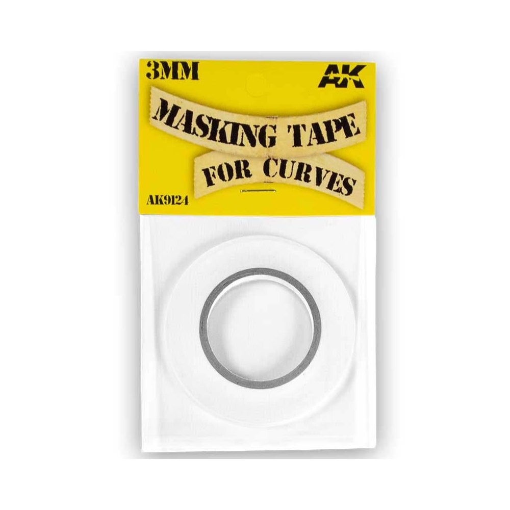 AK Interactive AK9124 3mm Masking Tape For Curves