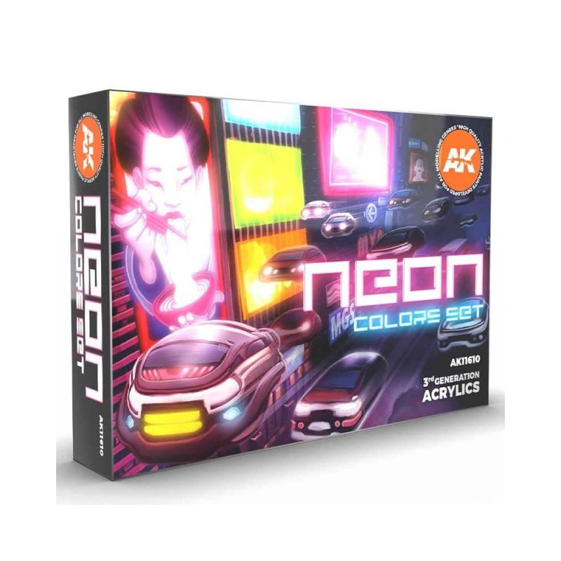 AK Interactive Neon Colors 3rd Gen Acrylic Set AK-11610