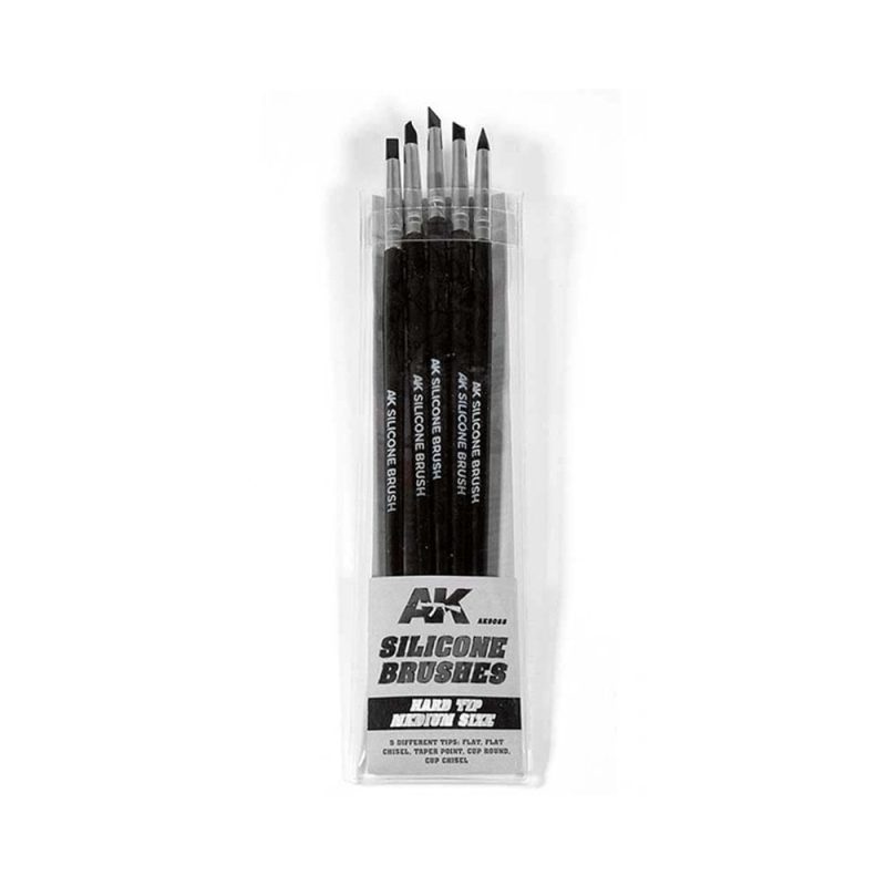 AK Interactive Silicone Brushes Hard Tip Medium AK-9088