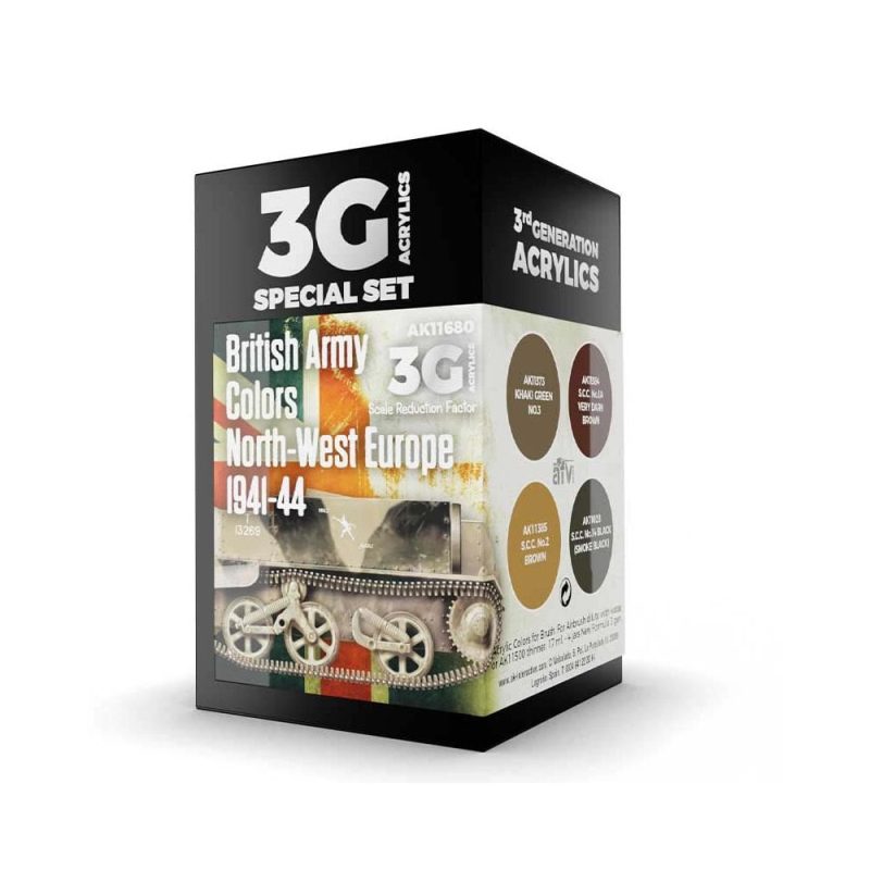 AK Interactive British Army Colors Europe 1941-44 AFV Set AK-11680
