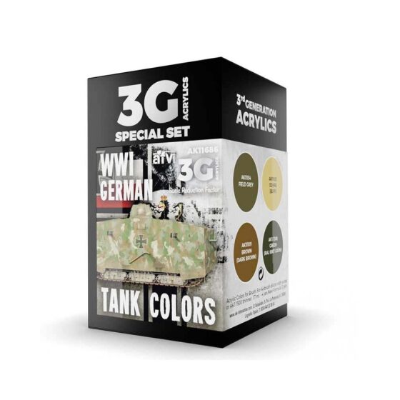 AK Interactive WWI German Tank Colors AFV Set AK-11686 AK Interactive WWI German Tank Colors AFV Set AK-11686
