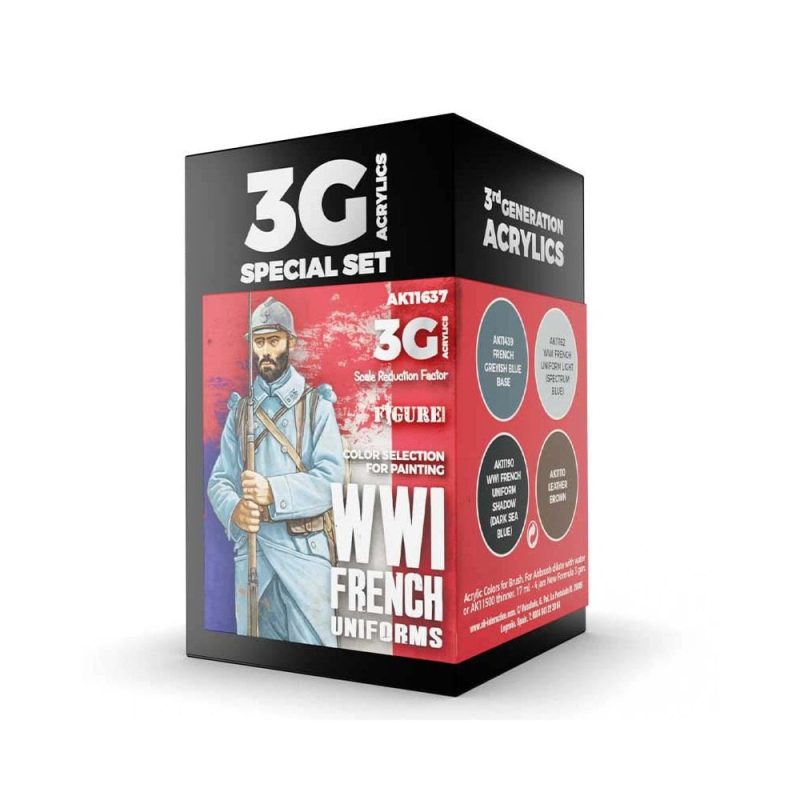 AK Interactive WWI French Uniforms Figure Set AK-11637