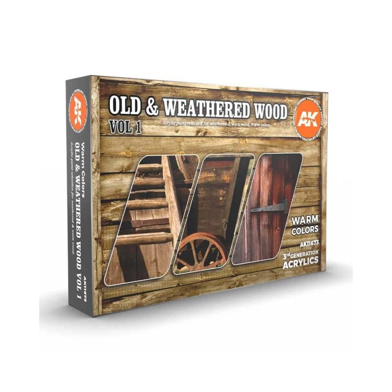 AK Interactive Old & Weathered Wood Vol 1 Set AK-11673