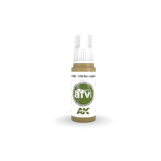 AK Interactive Ral 7028 Dunkelgelb (Initial) AFV (17ml) AK-11318 AK Interactive Ral 7028 Dunkelgelb (Initial) AFV (17ml) AK-11318