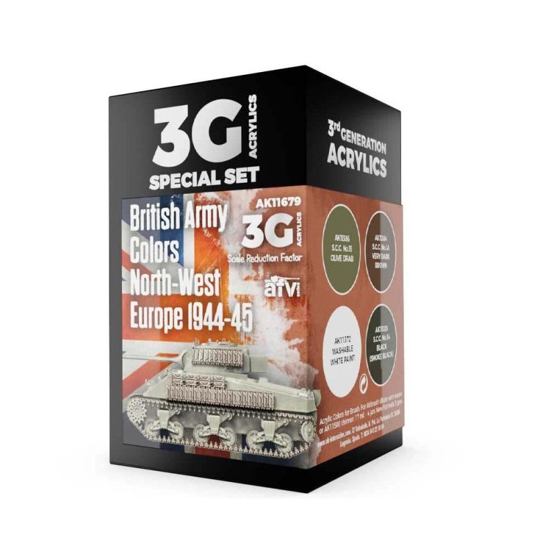 AK Interactive British Army Colors North-West Europe 1944-45 AFV Set AK-11679