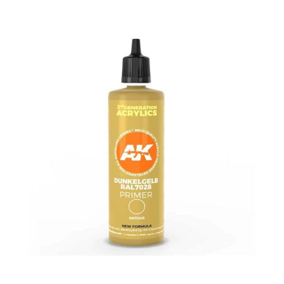 AK Interactive Dunkelgelb Ral 7028 Dark Yellow Surface Primer 3rd Gen (100ml) AK-11245 AK Interactive Dunkelgelb Ral 7028 Dark Yellow Surface Primer 3rd Gen (100ml) AK-11245