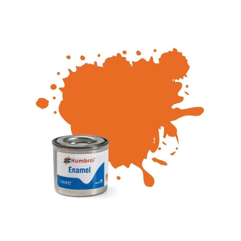 Humbrol Enamel No.18 Orange Gloss (14ml) AA0196