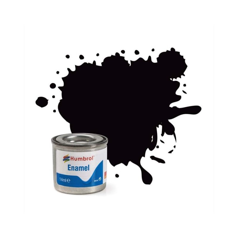 Humbrol Enamel No.85 Coal Black Satin (14ml) AA0936 Humbrol Enamel No.85 Coal Black Satin (14ml) AA0936