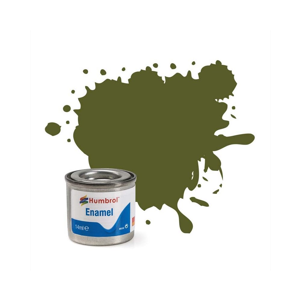 Humbrol 14ml Enamel Paint - Black Green Matt - Model Paint Tinlet - MPN 91