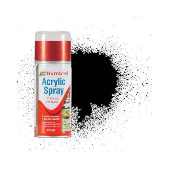 Humbrol No 33 Black Matt Spray Can (150ml) AD6033 Humbrol No 33 Black Matt Spray Can (150ml) AD6033
