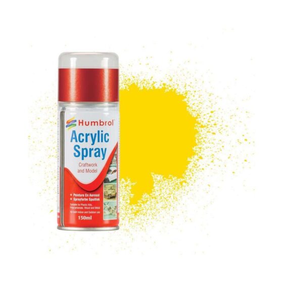 Humbrol No 69 Yellow Spray Can (150ml) AD6069 Humbrol No 69 Yellow Spray Can (150ml) AD6069