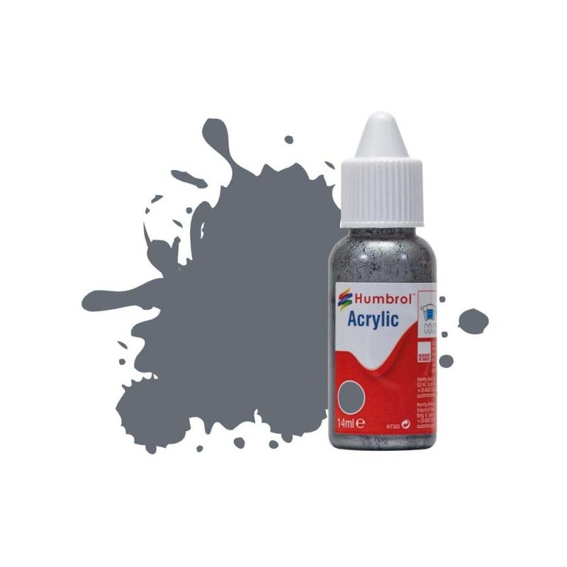 Humbrol Acrylic No 123 Extra Dark Sea Grey Satin (14ml) DB0123