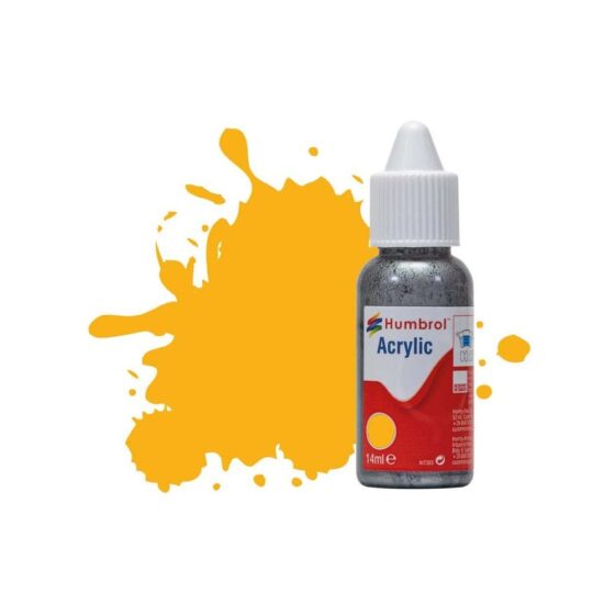 Humbrol Acrylic No 154 Insignia Yellow Matt (14ml) DB0154 Humbrol Acrylic No 154 Insignia Yellow Matt (14ml) DB0154