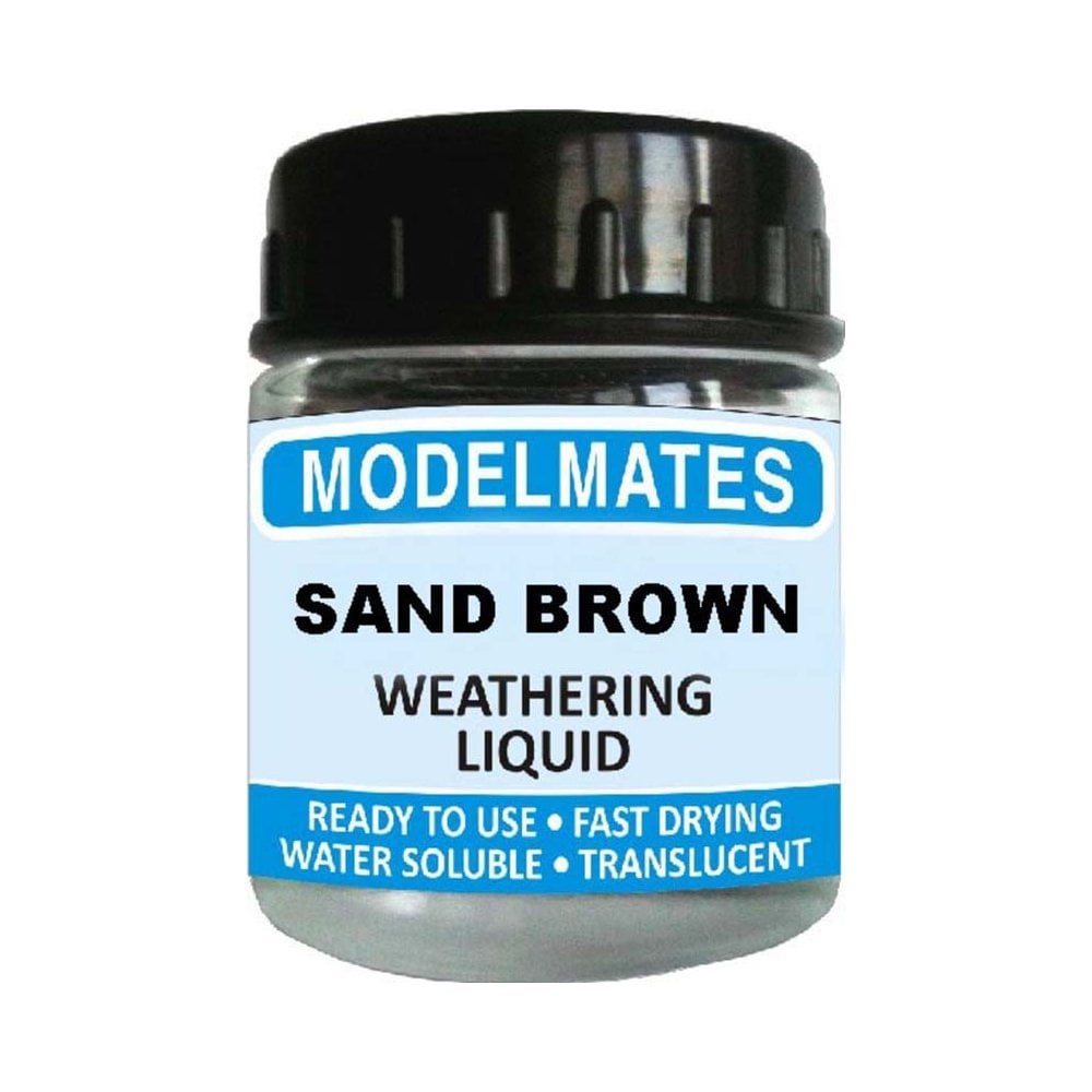 Sand Brown Weathering Liquid Modelmates MMJSBR Sand Brown Weathering Liquid Modelmates MMJSBR
