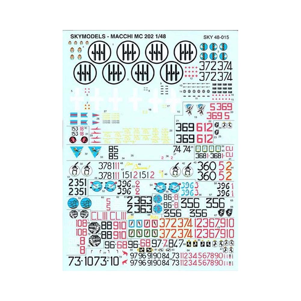 1/48 36 Differnt Aircraft Decals Skymodels SKY48015 1/48 36 Differnt Aircraft Decals Skymodels SKY48015