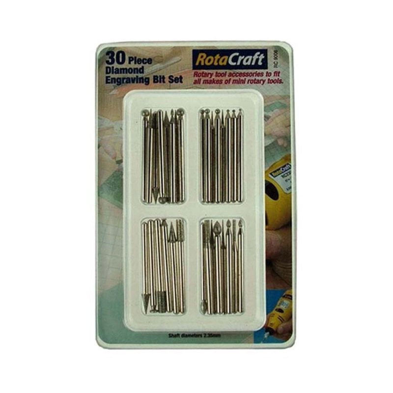 30pc Diamond Engraving Bit Set Rotacraft RC9006