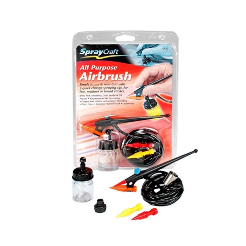 Multi-Tip All-Purpose Airbrush Spraycraft SP20 Multi-Tip All-Purpose Airbrush Spraycraft SP20