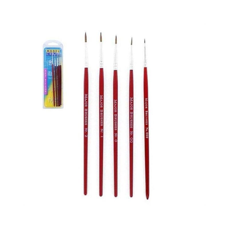 Set of 5 Sable Brushes Modelcraft PPB2201/S1
