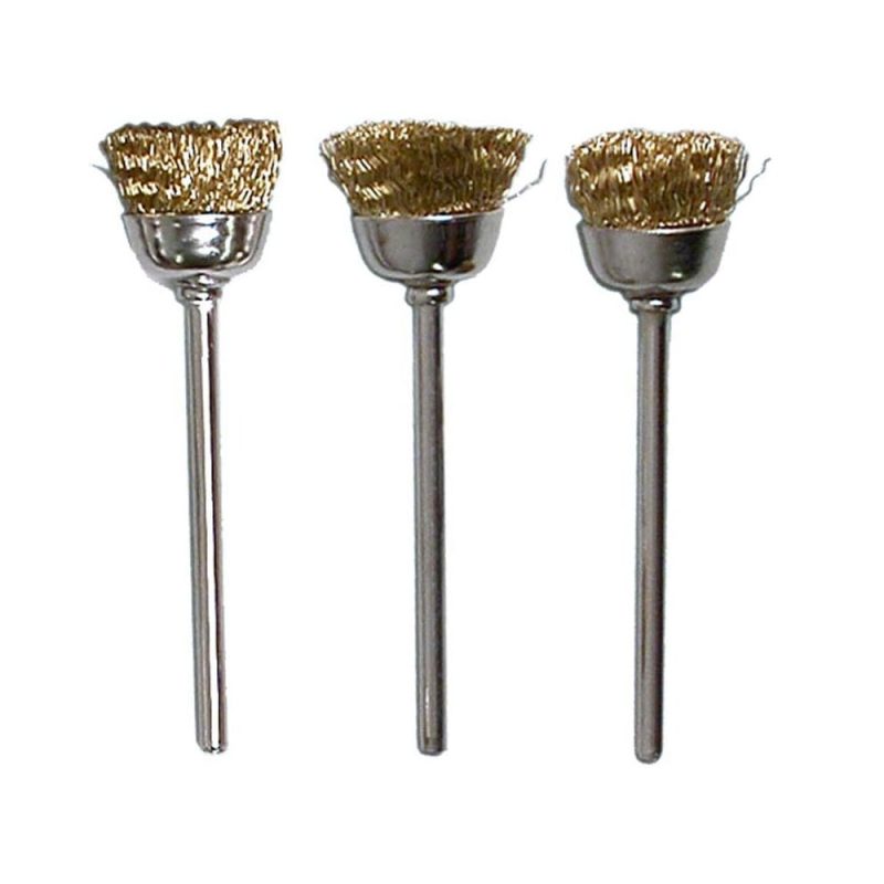 3 X Brass Cup Brushes Rotacraft RBU4810/3