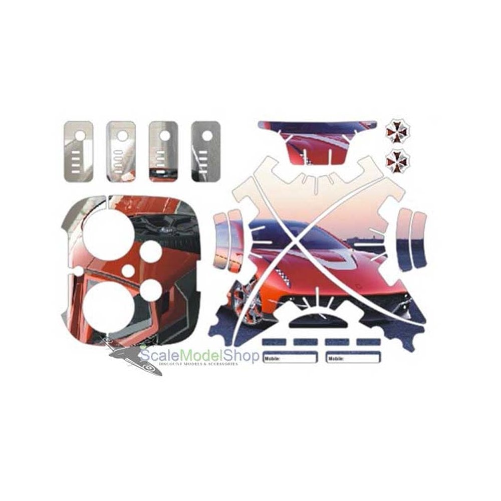 DJI Phantom 3 Decoration Skin Wrap Sticker Red Sportscar DSS DJI118 DJI Phantom 3 Decoration Skin Wrap Sticker Red Sportscar DSS DJI118