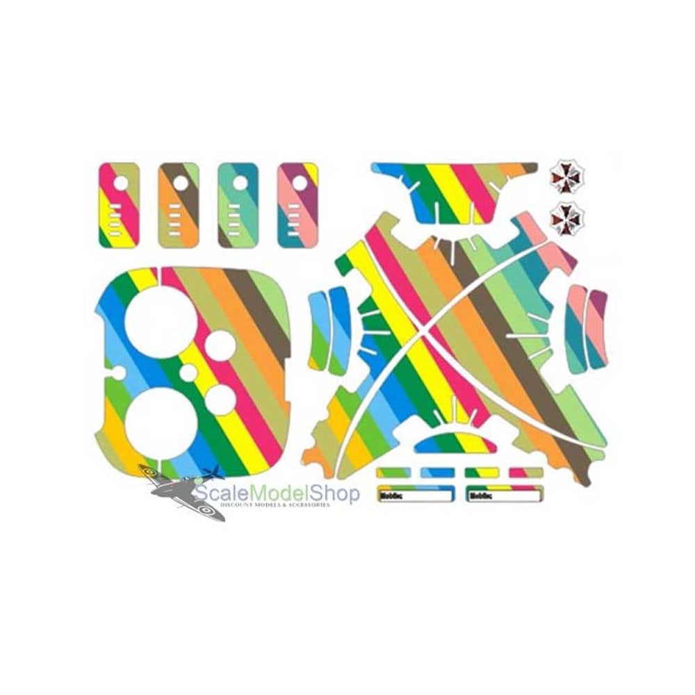 DJI Phantom 3 Decoration Skin Wrap Sticker Colorful Stripe DSS DJI124 DJI Phantom 3 Decoration Skin Wrap Sticker Colorful Stripe DSS DJI124