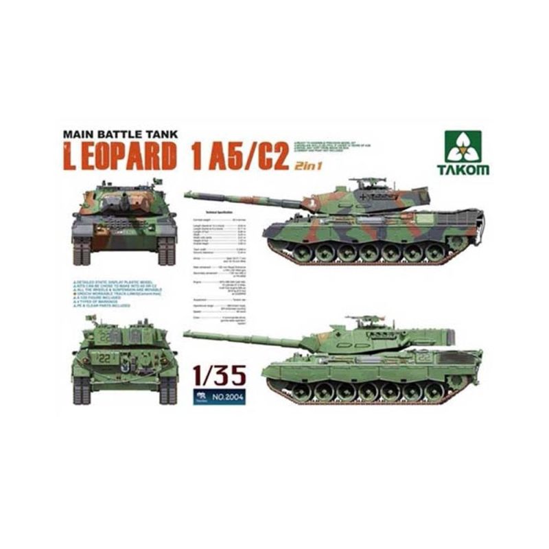 Takom Leopard 1 A5/C2 MBT 2 in 1 (1/35) 02004