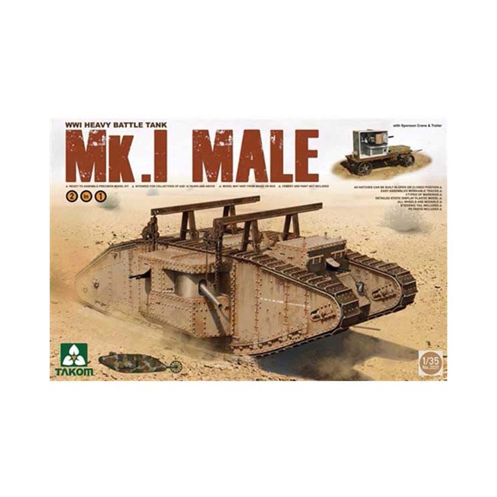 1/35 WWI British Mk I Male Tank Takom 02031 1/35 WWI British Mk I Male Tank Takom 02031