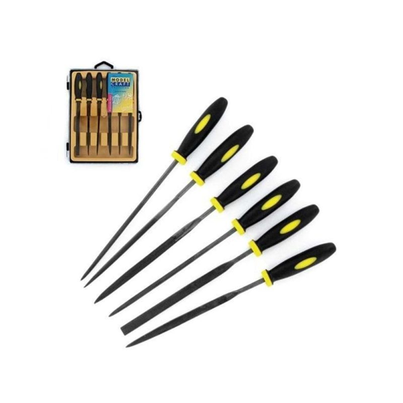 6pc Needle Files with Handles Modelcraft PFL6004