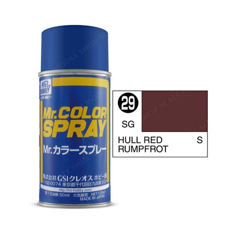 100ml Hull Red Mr Color Spray S-029 100ml Hull Red Mr Color Spray S-029