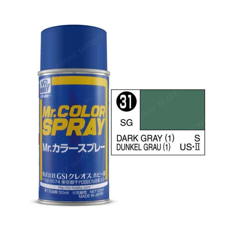 100ml Dark Gray (1) Mr Color Spray S-031 100ml Dark Gray (1) Mr Color Spray S-031