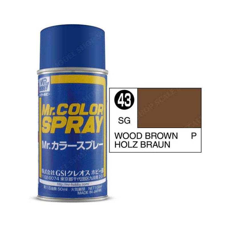 100ml Wood Brown Mr Color Spray S-043 100ml Wood Brown Mr Color Spray S-043
