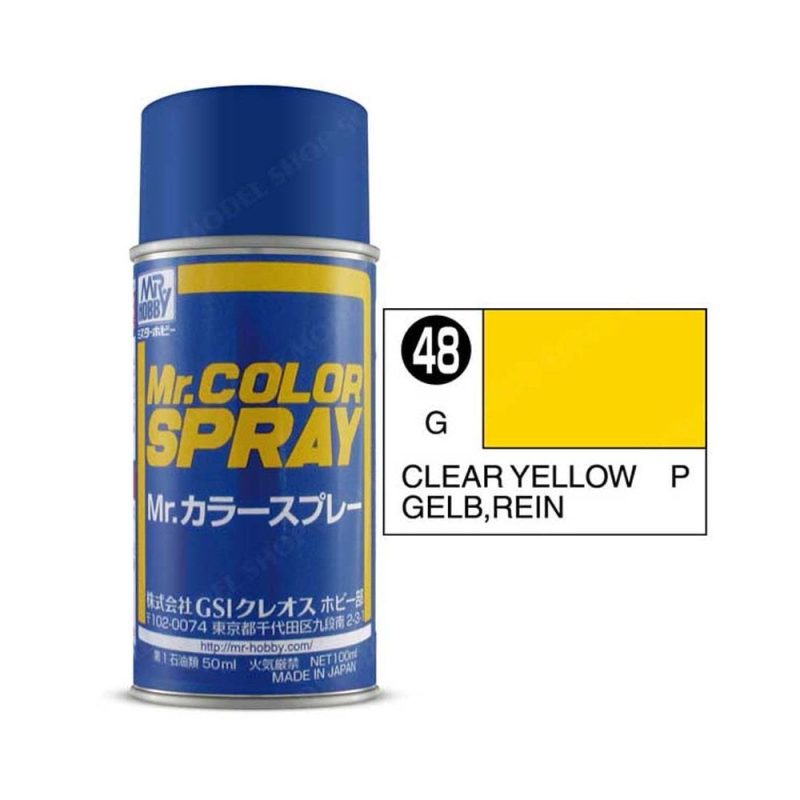 100ml Clear Yellow Mr Color Spray S-048 100ml Clear Yellow Mr Color Spray S-048